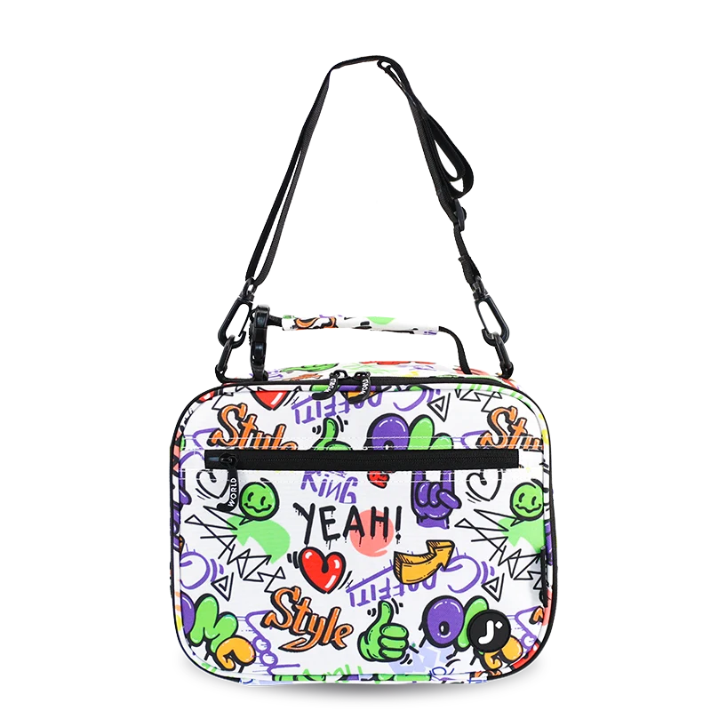 Junior Backpack With Lunch Box For School in Street Art - JWorldstore