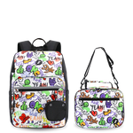 Junior Backpack With Lunch Box For School in Street Art - JWorldstore