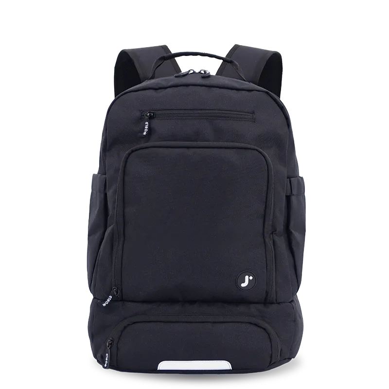 Packmate 2 in 1 Backpack With Built-in Lunch Bag in Black - JWorldstore