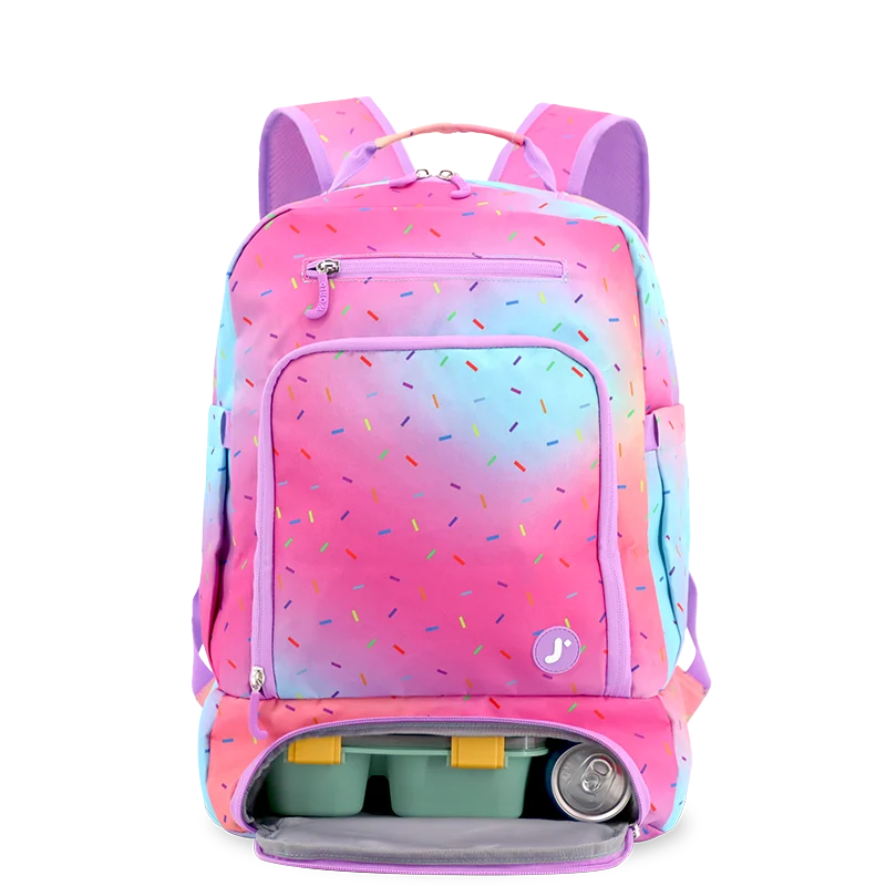 Packmate 2 in 1 Backpack With Built-in Lunch Bag in Confetti - JWorldstore