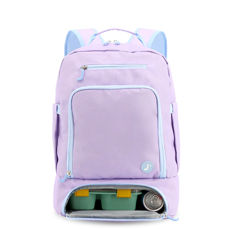 Packmate 2 in 1 Backpack With Built-in Lunch Bag in Purple - JWorldstore
