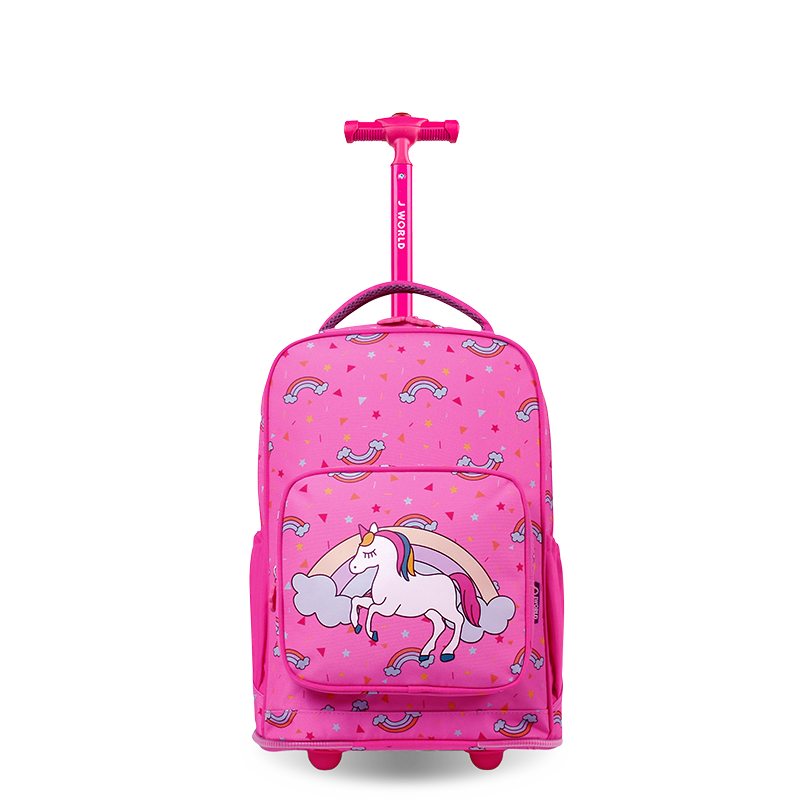 Sparkle 15 Inch Kids Rolling Backpack / Carry On - JWorldstore
