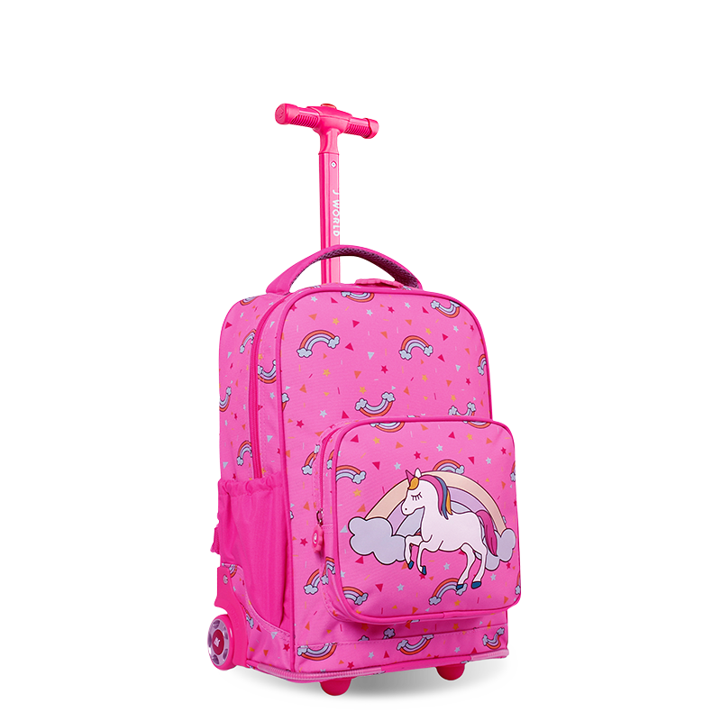 Sparkle 15 Inch Kids Rolling Backpack / Carry On - JWorldstore