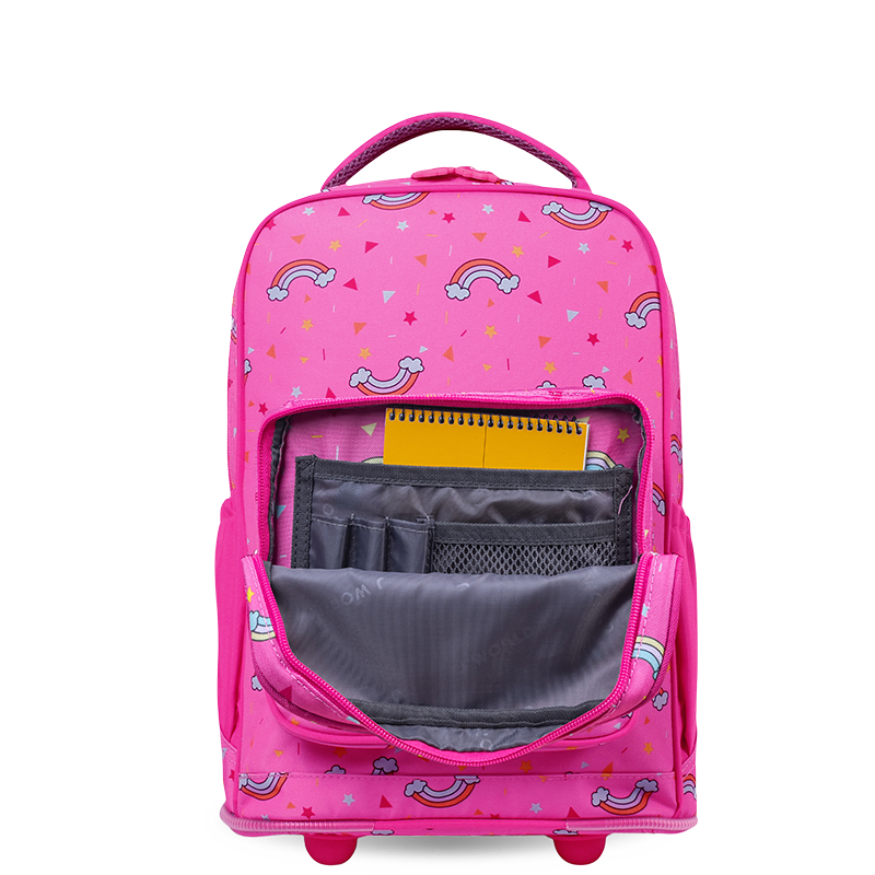 Sparkle 15 Inch Kids Rolling Backpack / Carry On - JWorldstore