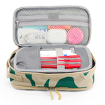 Doodle Pencil Case with Handle Strap in Green Swirl - JWorldstore