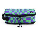 Doodle Pencil Case with Handle Strap in Pixel Checkers - JWorldstore