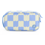 Doodle Pencil Case with Handle Strap in Wiggle Blue - JWorldstore