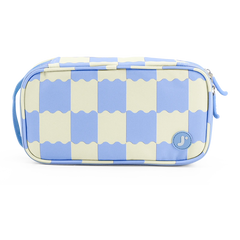 Doodle Pencil Case with Handle Strap in Wiggle Blue - JWorldstore