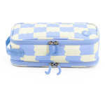 Doodle Pencil Case with Handle Strap in Wiggle Blue - JWorldstore