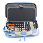 Doodle Pencil Case with Handle Strap in Wiggle Blue - JWorldstore