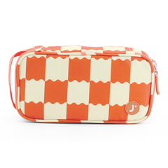 Doodle Pencil Case with Handle Strap in Wiggle Coral - JWorldstore