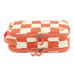 Doodle Pencil Case with Handle Strap in Wiggle Coral - JWorldstore