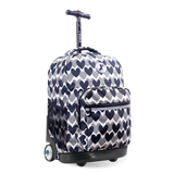 Sunrise Rolling Backpack (18 Inch) in Heart Dot - JWorldstore