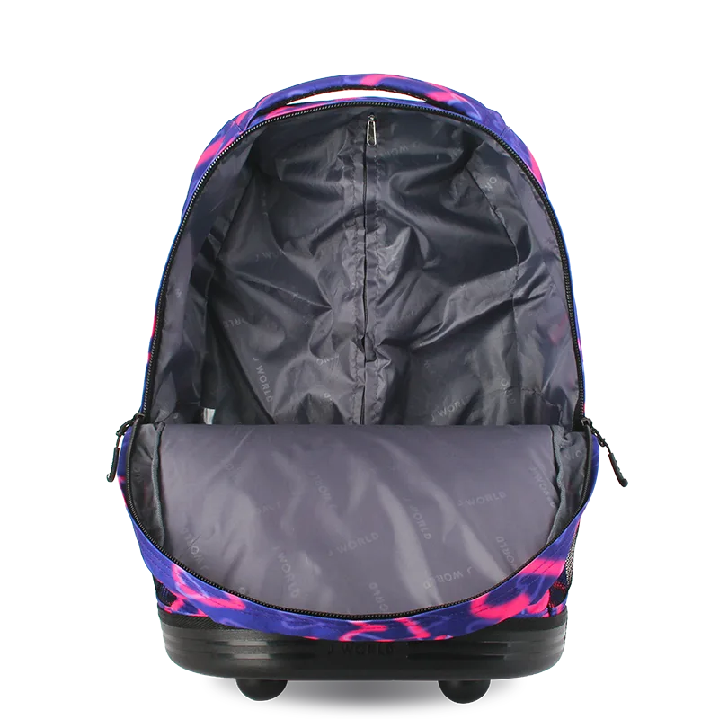 Sunrise Rolling Backpack (18 Inch) in Heart Spray - JWorldstore