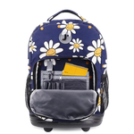 Sunrise Rolling Backpack (18 Inch) in Joy Daisy - JWorldstore