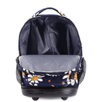 Sunrise Rolling Backpack (18 Inch) in Joy Daisy - JWorldstore
