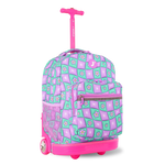 Sunrise Rolling Backpack (18 Inch) in Puffy Flower - JWorldstore