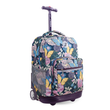 Sunrise Rolling Backpack (18 Inch) in Secret Garden - JWorldstore