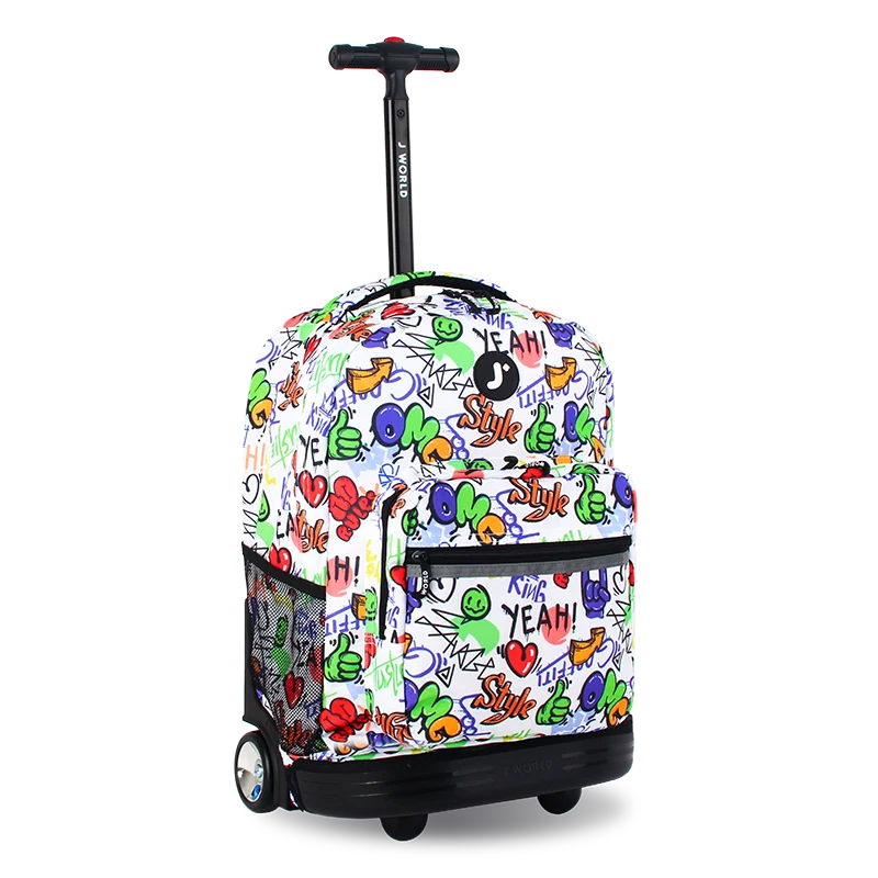 Sunrise Rolling Backpack (18 Inch) in Street Art - JWorldstore