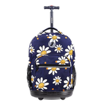 Sunrise Rolling Backpack (18 Inch) in Joy Daisy - JWorldstore