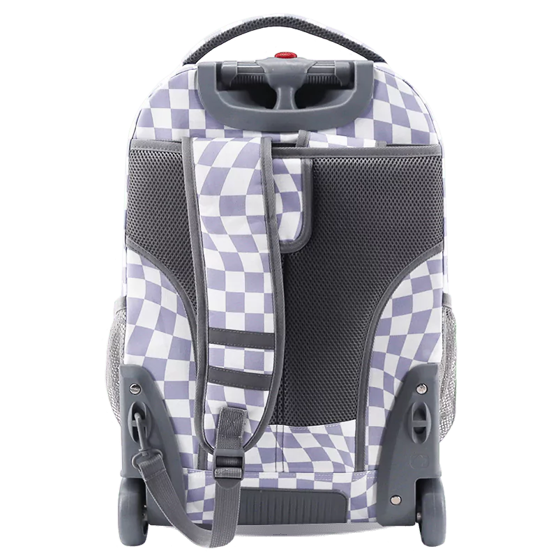 Sundance Laptop Rolling Backpack (20 Inch) in Lavender Checkers - JWorldstore