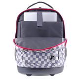 Sundance Laptop Rolling Backpack (20 Inch) in Lavender Checkers - JWorldstore