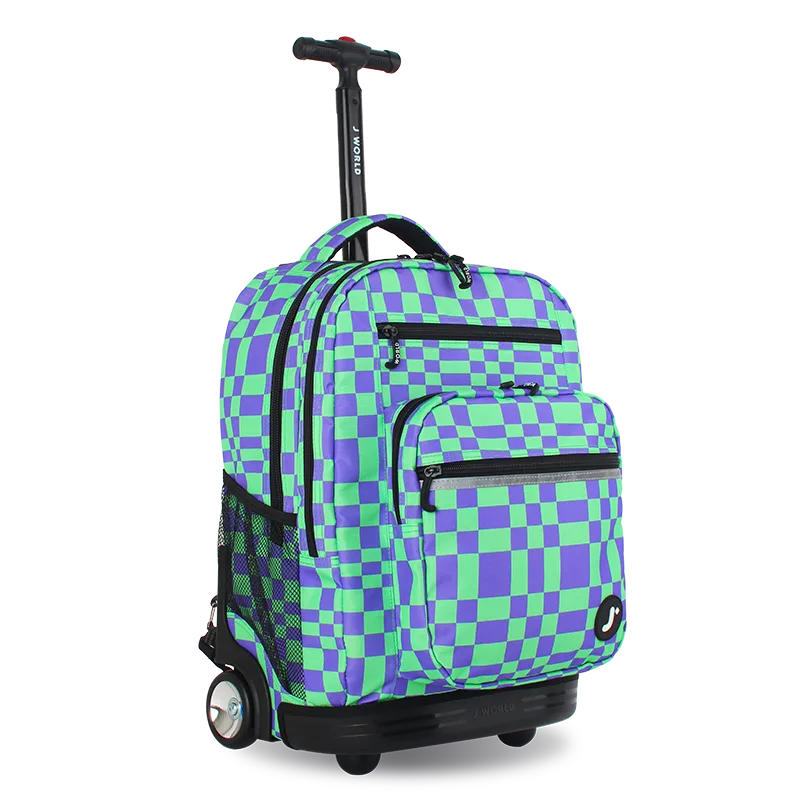 Sundance Laptop Rolling Backpack (20 Inch) in Pixel Checkers - JWorldstore