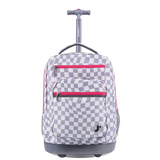 Sundance Laptop Rolling Backpack (20 Inch) in Lavender Checkers - JWorldstore