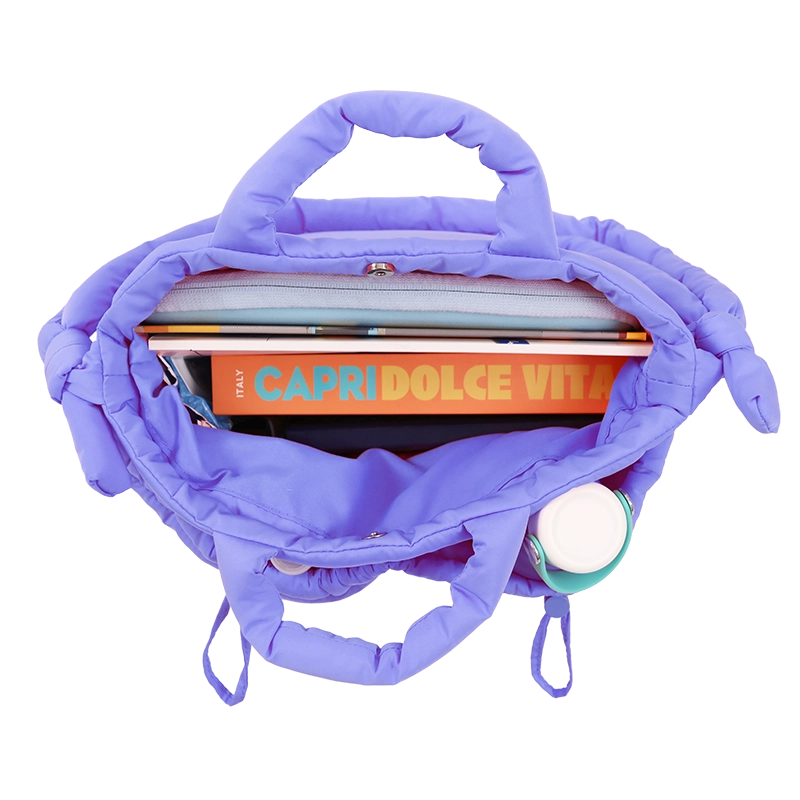 Puffy Tote in Purple - JWorldstore