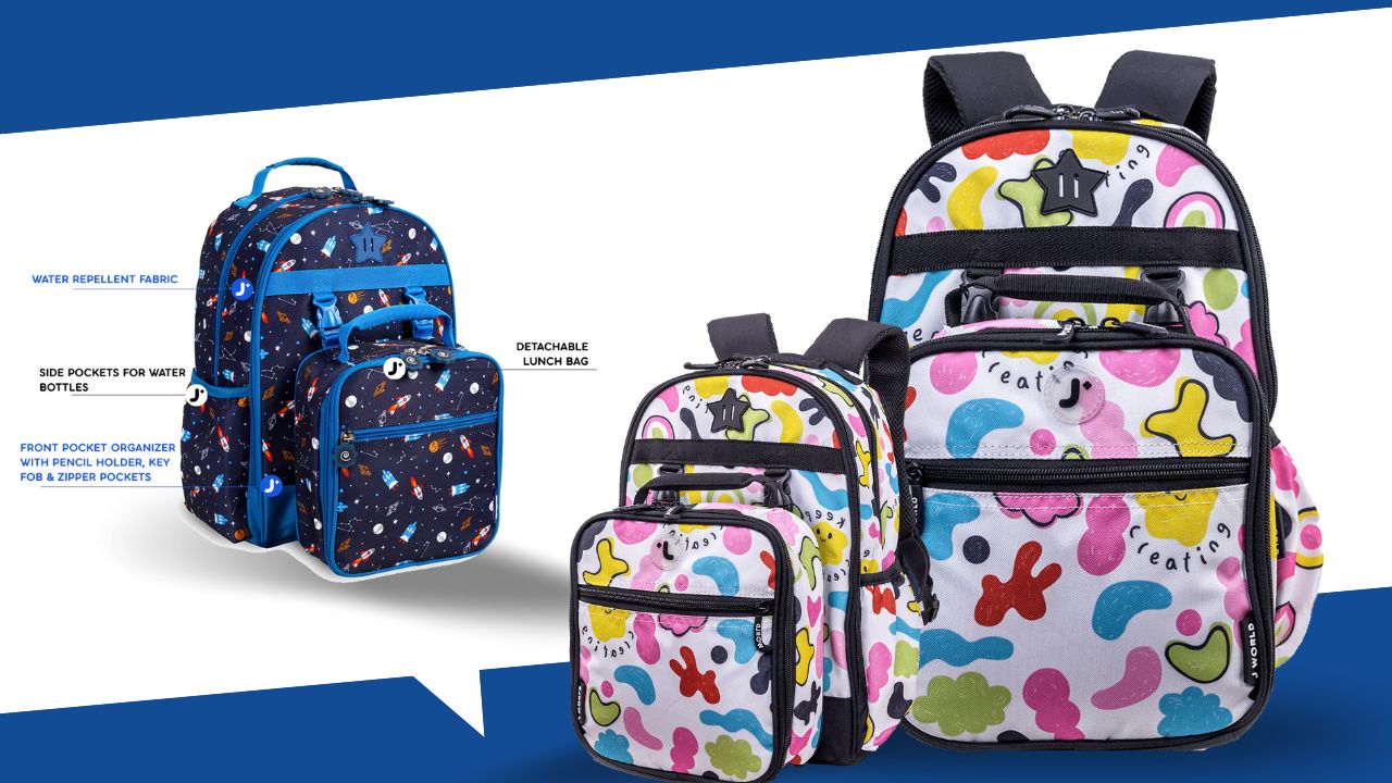 Duet Kids Backpack & Detachable Lunch Box Set