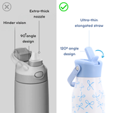 Flowee 22oz Insulated Water Bottle in Blue Bows