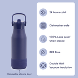 Flowee 22oz Insulated Water Bottle in Navy