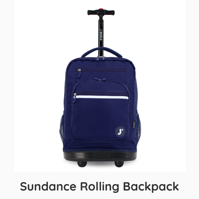 Sundance Laptop Rolling Backpack (20 Inch) in Navy