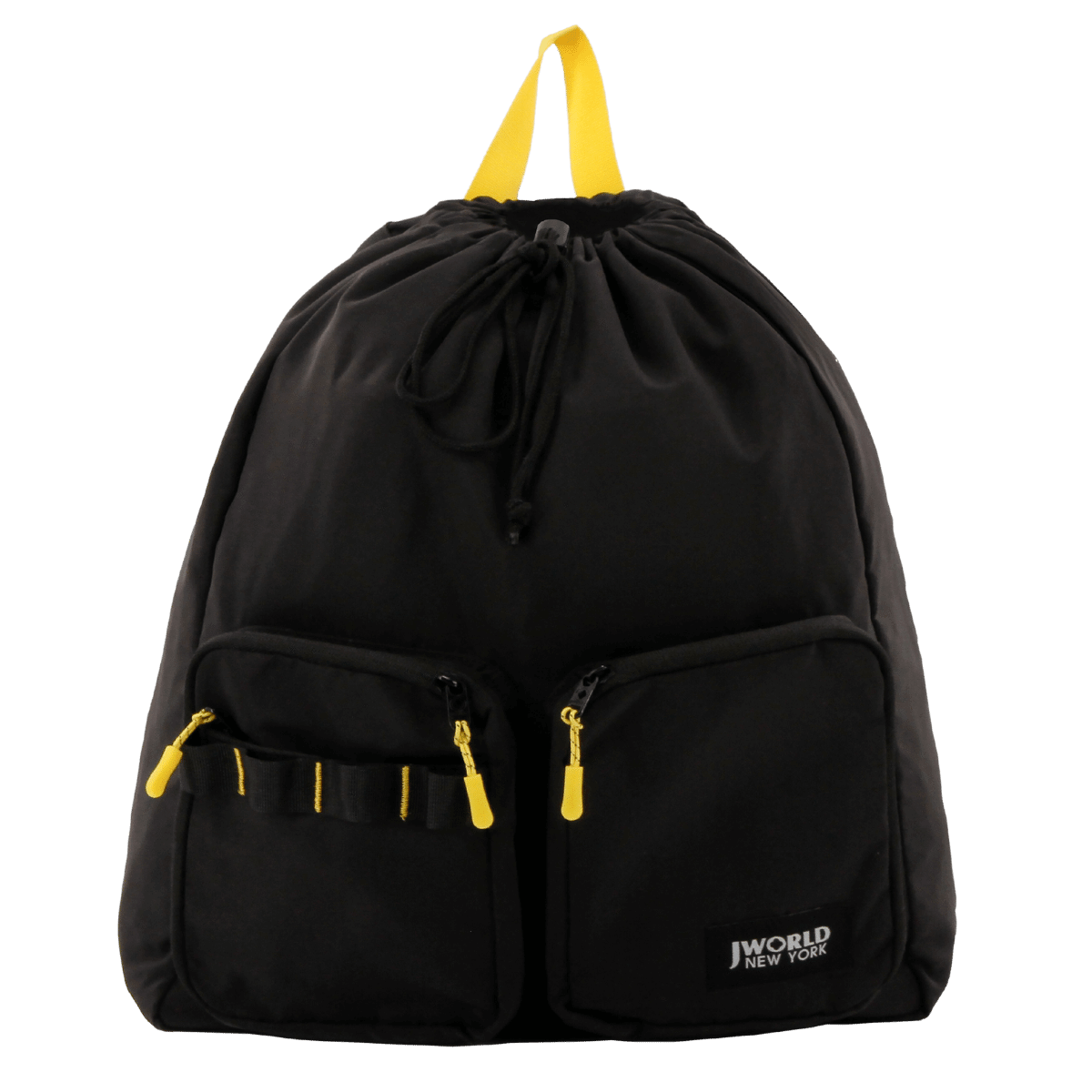 Mod Drawstring Backpack Mod Premium Drawstring Backpack in Black Yellow - Final Sale – JWorldstore