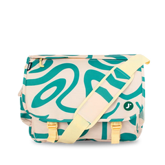 Thomas Laptop Messenger Bag in Green Swirl - JWorldstore