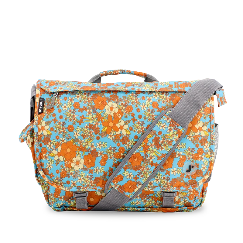 Thomas Laptop Messenger Bag in Retro Bloom - JWorldstore
