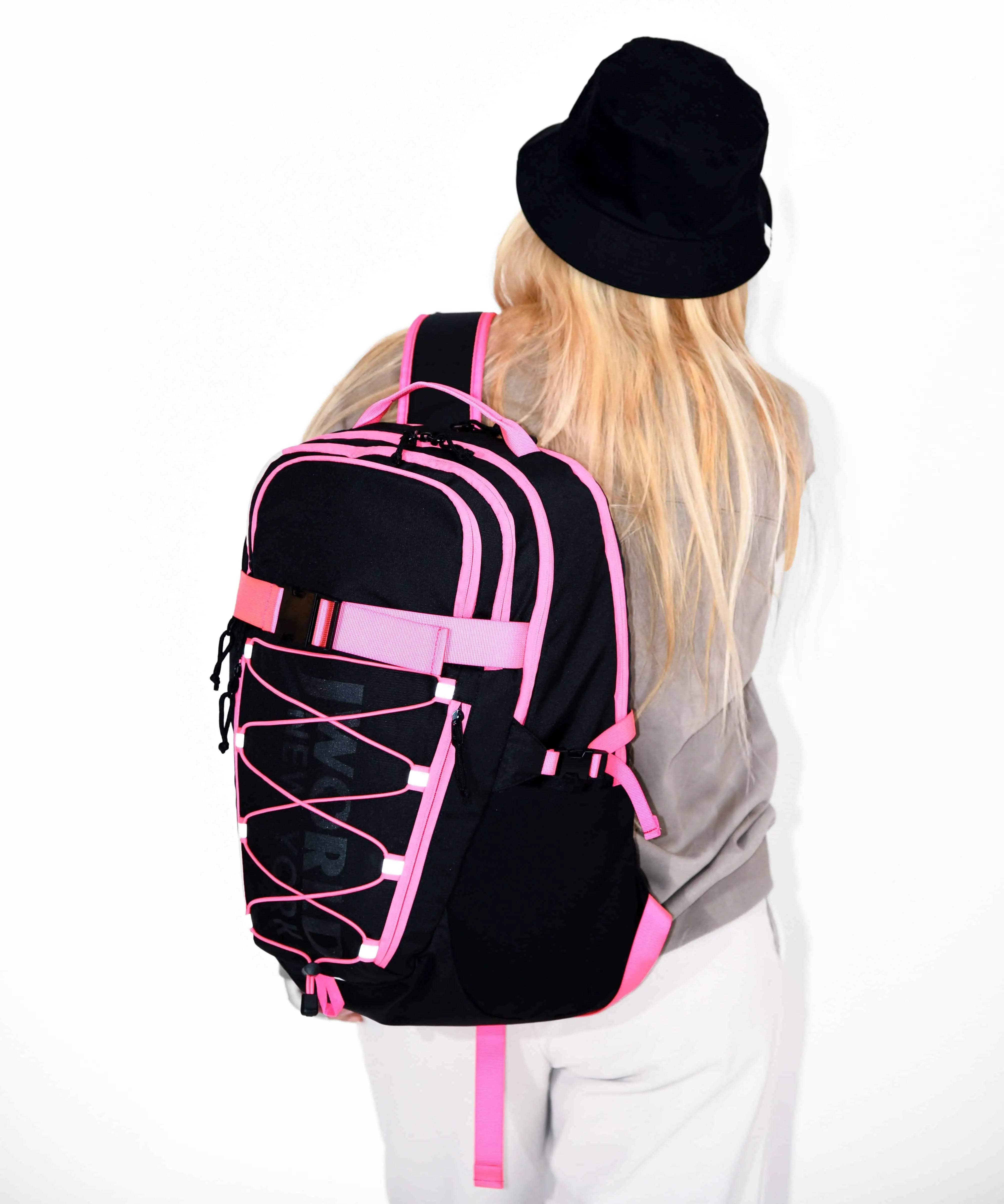 Stride Laptop Backpack in Black Pink - JWorldstore