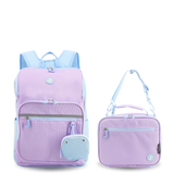 Junior Backpack With Lunch Box For School in Purple
