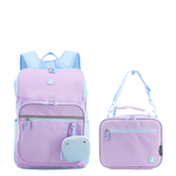 Junior Backpack With Lunch Box For School in Purple