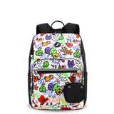 Junior Backpack With Lunch Box For School in Street Art