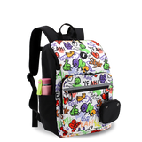 Junior Backpack With Lunch Box For School in Street Art
