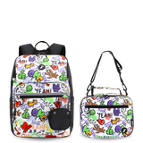Junior Backpack With Lunch Box For School in Street Art