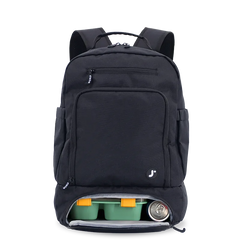 Packmate 2 in 1 Backpack With Built-in Lunch Bag in Black - JWorldstore