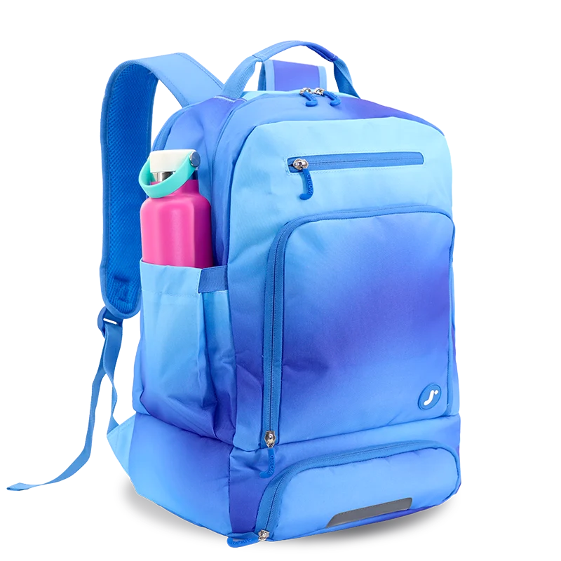 Packmate 2 in 1 Backpack With Built-in Lunch Bag in Blue Gradient - JWorldstore