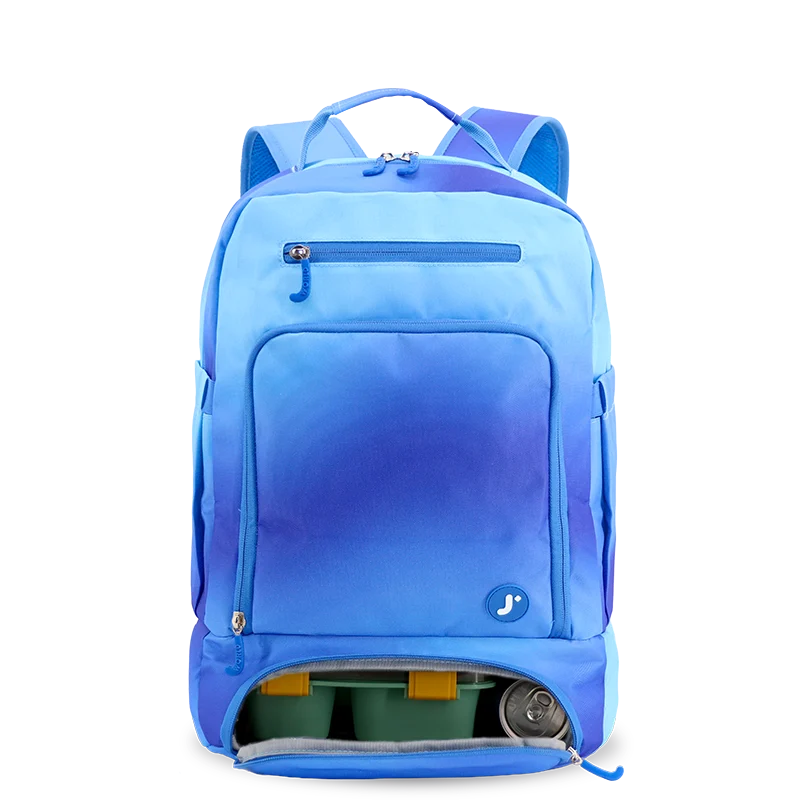 Packmate 2 in 1 Backpack With Built-in Lunch Bag in Blue Gradient - JWorldstore