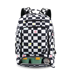 Packmate 2 in 1 Backpack With Built-in Lunch Bag in Icon Checkers - JWorldstore