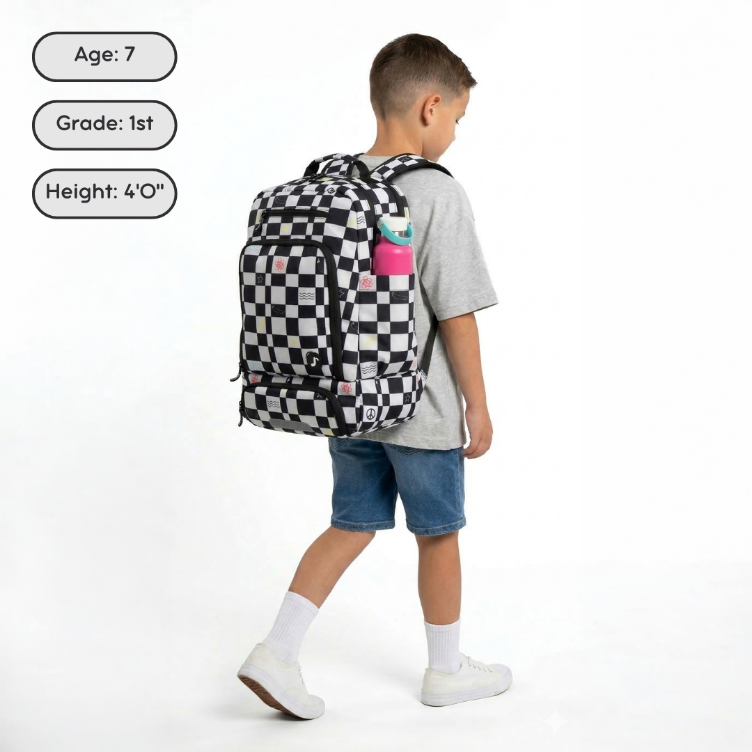 Packmate 2 in 1 Backpack With Built-in Lunch Bag in Purple - JWorldstore