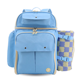 Picnic Backpack with Insulated Compartments & Picnic Mat in Sky Blue