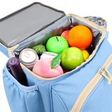 Picnic Backpack with Insulated Compartments & Picnic Mat in Sky Blue