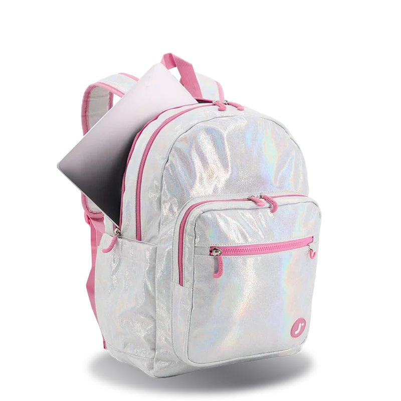Zenpack Jr. Laptop Backpack in Metallic Silver - JWorldstore